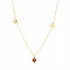 Ladybug with Plain Clover and Butterfly Silver Necklace